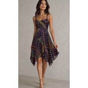 SIGNATURE By ROBBIE BEE  Geometric Artsy Colorful Sundress Size 12 ￼